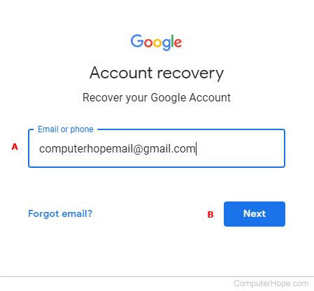 google recovery login